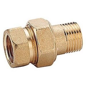 R18 Raccordo diritto in tre pezzi NON CROMATO R18Y002 3/8" GIACOMINI - immagine 1