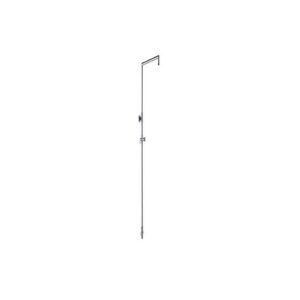 11117 Asta tonda squadrata telescopica in ottone Ø24mm con scorrevole DAMAST