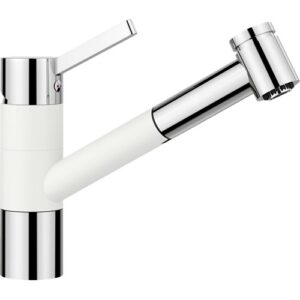 1517613 Miscelatore canna rialzata con doccetta estraibile a due getti TIVO-S Bianco/Cromato BLANCO - immagine 1