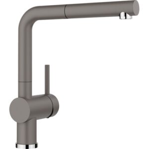 1526958 Miscelatore canna alta con doccetta estraibile in metallo LINUS-S Grigio Vulcano BLANCO
