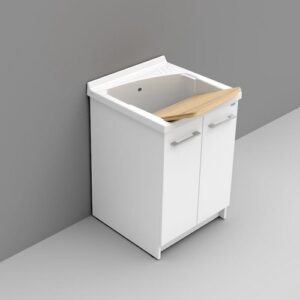 D083201 Lavatoio Incasso 61X61 Bianco Revine  DOLOMITE