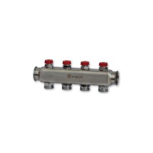 208ADM-07-09 Collettore inox con detentori att.3/4" 1-1/4"x 9 vie TE-SA