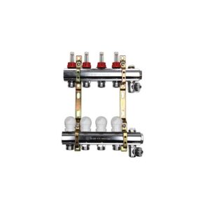 220TD2-06-09D Collettore di distribuzione premontato con vitoni dinamici e kit att.3/4" 1"x 9 vie TE-SA - immagine 1