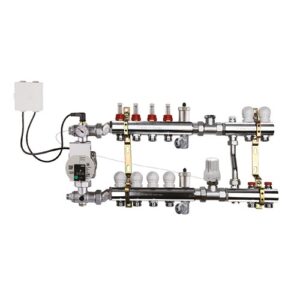 229TT-06-052 Gruppo di regolazione impianto radiante 2 att by-pass 1"x 5+2 vie TE-SA - immagine 1