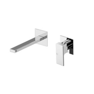 2539-25C0 Miscelatore lavabo a muro con bocca erogazione KUBIK GATTONI