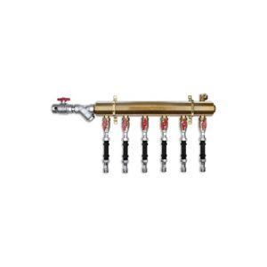 440C-075-08 Collettore per contatori acqua calda att.3/4"M int.100mm 1-1/4"x 8 vie TE-SA - immagine 1