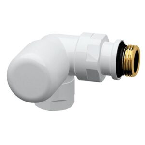 0162 12P Valvola termostatica 1/2' ad angolo dx rame bianco lucida FAR - immagine 1