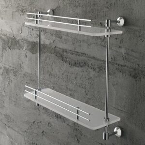1542-C Scaffale cromato con 2 mensole RIVIERA TL BATH - immagine 1