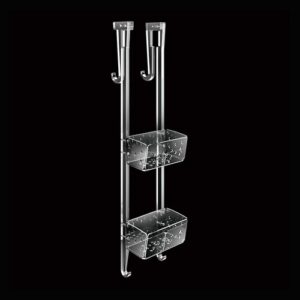 2182-C-TR Portaoggetti 2 piani con gancio plexiglass trasparente FORBOX  TL BATH - immagine 1