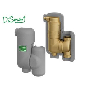 2264 1 Disaeratore orientabile compatto 1' f-f giallo con coibentazione FAR - immagine 1