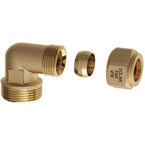 5877 122 Gomito maschio 1'' a tenuta metallica per tubo rame d. 22 FAR - immagine 1