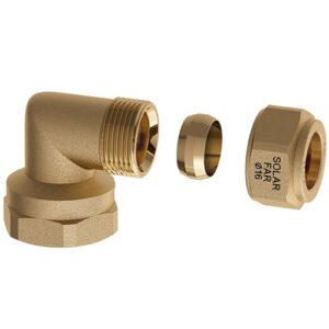 5879 122 Gomito femmina 1'' a tenuta metallica per tubo rame d. 22 FAR - immagine 1