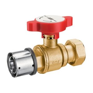 59452604 Valvola a sfera portatermometro cromata 3/4' maniglia rossa ø 26x3 c/calotta mobile FAR - immagine 1