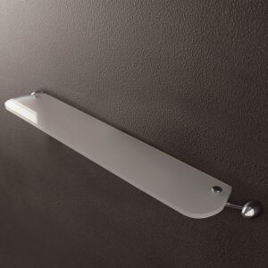 9013-C Mensola cromata con piano in plexiglass bianco MARINA TL BATH - immagine 1