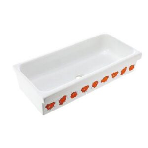 B41COD01 Lavabo A Canale 900X450 Bianco Con Decori PONTE GIULIO