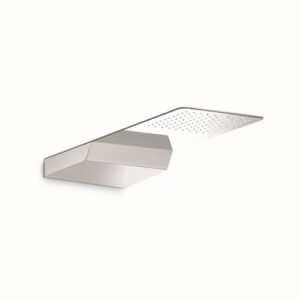 140.21.018 Soffione doccia quadro a parete in acciaio con getto a pioggia cromo NEWFORM