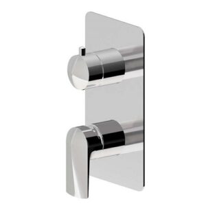 72274E.21.018 Parte esterna miscelatore monocomando ad incasso con deviatore meccanico a due uscite 1/2" cromo NEWFORM