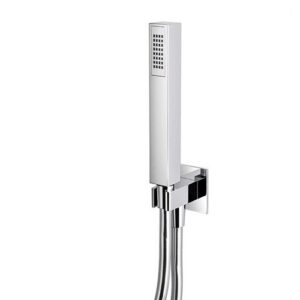 822.21.018 Set doccia con doccetta abs, flessibile e supporto con presa acqua cromo NEWFORM