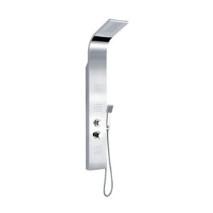 CLAI10CC3CR Colonna doccia a pavimento in acciaio multifunzione anticalcare con miscelatore cromo SPHERA - immagine 1