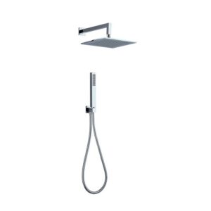 K770426448R Set doccia con soffione Calais 250x250, braccio doccia, presa acqua e doccetta Glamour SPHERA