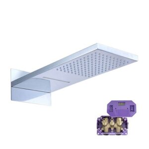 SD4099003CR Soffione doccia a parete Helsinki getto pioggia e cascata cromato SPHERA - immagine 1