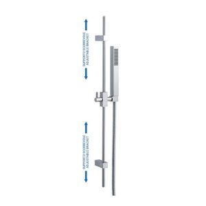 SL1V45603CR Saliscendi D.12 Vogue con supporti regolabili e doccia Trendy SPHERA