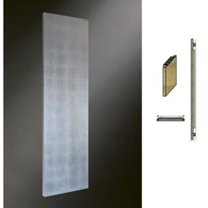 SPLAH 220- 42 Piastra Sp-platt foglia argento con lamelle radianti 220-42cm BREM - immagine 1