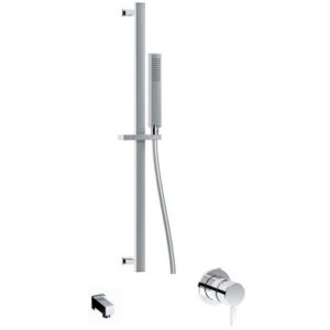 PER55065SL Kit doccia con asta saliscendi, flessibile m 1,50 e doccetta monogetto EURORAMA - immagine 1