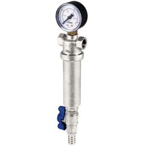 126.07.10 Filtro autopulente 100 μm per acqua con cartuccia filtrante estraibile 1"1/4 RBM - immagine 1