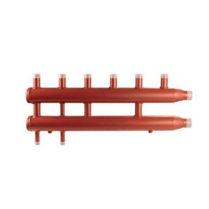 C02D01 Collettore complanare diacol 2 zone attacchi 1" filettato maschio interasse 125mm COMPARATO
