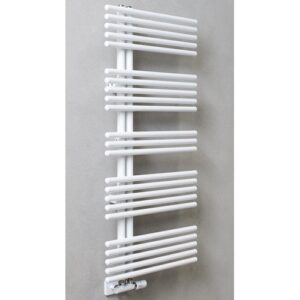 PASX1261ESP Radiatore scaldasalviette elettrico verticale PAVONE 25 Bianco SX 1317X610 CALEIDO