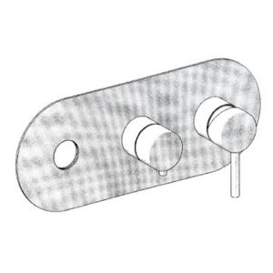 WE00100/90TCR Parte esterna per incasso monocomando due vie NOBILI