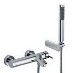BR023CR Rubinetto miscelatore vasca con set doccia supporto a muro snodato BERRY PAFFONI - immagine 1