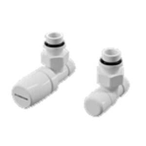 5991990332877 Valvola a squadra termostatizzabile bianca con attacco eurocono 3/4" KRISTAL