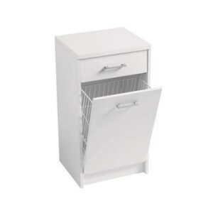 DM4585BCC Mobile bagno con cassetto e cesto portabiancheria 45x38x85 Domestica BIANCO COLAVENE - immagine 1