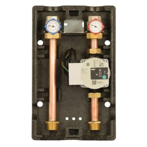 GR1MSC Gruppo di rilancio miscelato modulante attacchi 1" predisposizione circolatore ø1" x 130mm COMPARATO - immagine 1