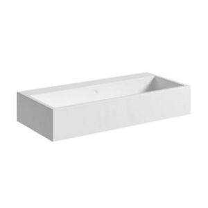 LAL1048C Lavabo in ceramica senza foro per rubinetteria 100x46xH18 monocolore Camaleo TERRA LUCIDO COLAVENE - immagine 1
