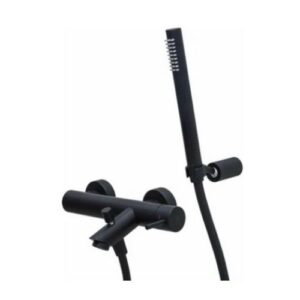 LIG023NO Rubinetto miscelatore esterno vasca con supporto a muro snodato nero opaco - Light PAFFONI - immagine 1