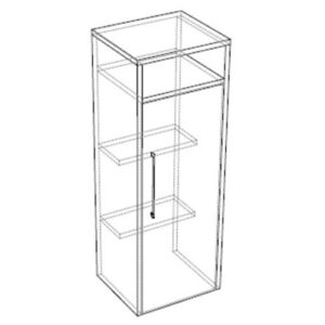 SMART21SXBM Mobile colonna porta porta scope con ripiani e anta 75x65xh210 Sx SmartTop BIANCO TALCO COLAVENE - immagine 1