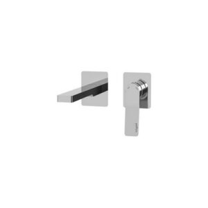TI104CR70 Rubinetto miscelatore incasso 2 Fori 2 Piastre 70x70 bocca mm.150 TILT PAFFONI