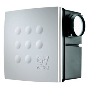 12066 Aspiratore centrifugo da incasso serie Quadro con Timer e sensore umidità MEDIO I T HCS VORTICE