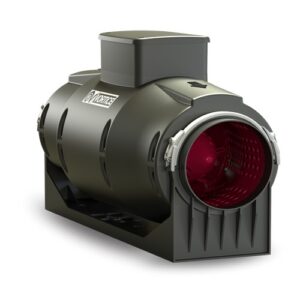 17192 Aspiratore elicocentrifugo supersilenziato in tecnopolimero resistente al fuoco per installazione in-line Ø 150 mm. Timer integrato LINEO 150 T QUIET VORTICE