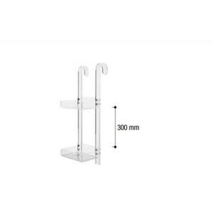 1122-C-AR Portaoggetti 2 piani da appendere plexiglass arancio FORBOX TL BATH - immagine 1