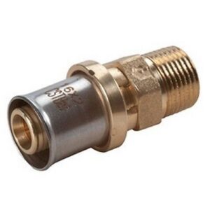 RM107 Raccordo diritto filettato maschio RM107Y023 3/8" x (16 x 2) GIACOMINI - immagine 1