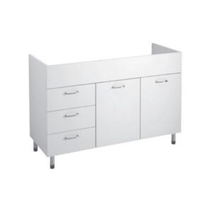 12111 Mobile sottolavello per lavello inox con cassetti Dx 120x50xh82,5 BIANCO COLAVENE