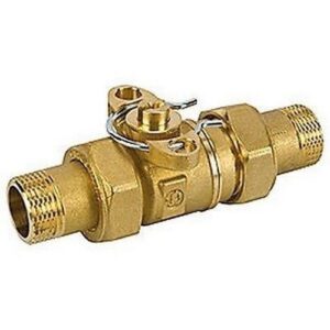 R277 Valvola a sfera due vie attacchi M-M bocchettoni R277Y004 3/4" GIACOMINI - immagine 1