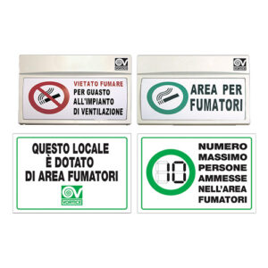 13036 Kit cartelli per area fumatori KIT "CARTELLI" VORTICE