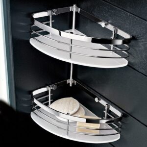 1303SXCNR Angolare doccia sinistro cromata e plexiglass nero TL BATH