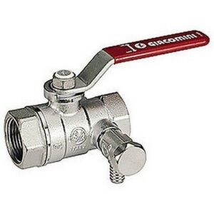 R250DS Valvola attacchi F-F e rubinetto scarico R250SX007 1 1/2"-3/8" GIACOMINI - immagine 1