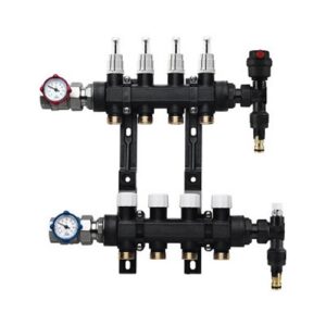 1420.06.20 Kit collettori compatti in polimero 1" 12 vie con valvola a sfera RBM